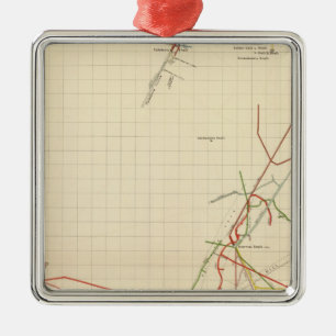 Comstock Mine Maps Number VII Metal Tree Decoration