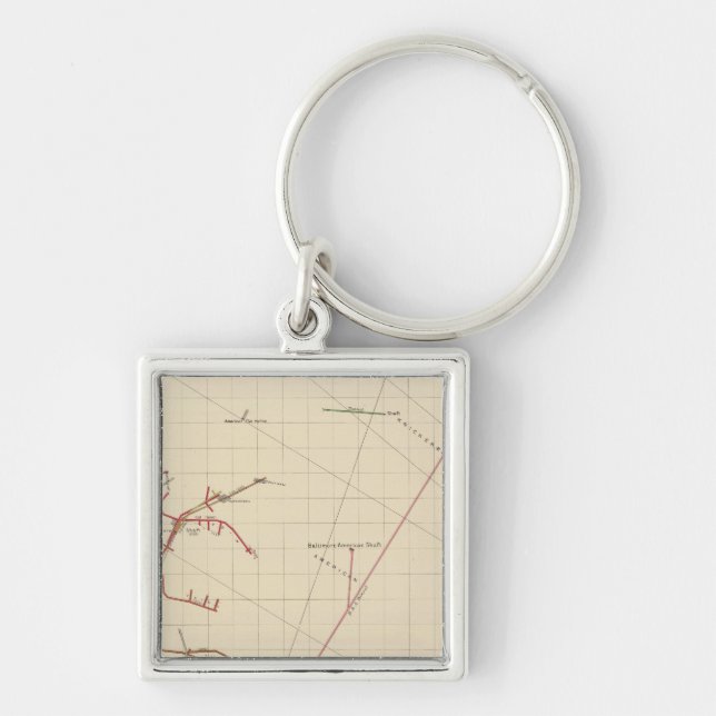 Comstock Mine Maps Number VIX Key Ring (Front)