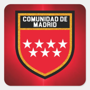 Comunidad de Madrid Flag Square Sticker