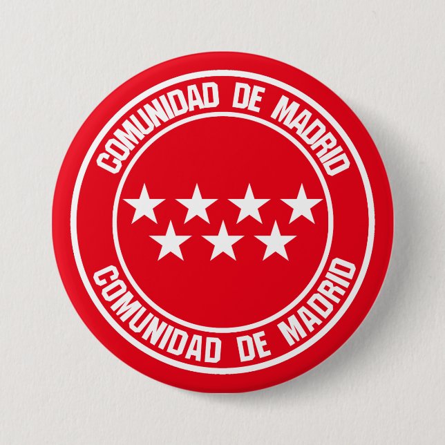 Comunidad de Madrid Round Emblem 7.5 Cm Round Badge (Front)