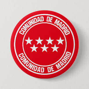 Comunidad de Madrid Round Emblem 7.5 Cm Round Badge