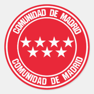 Comunidad de Madrid Round Emblem Classic Round Sticker