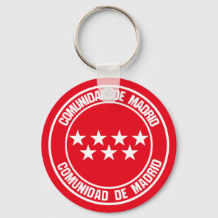 Comunidad de Madrid Round Emblem Key Ring