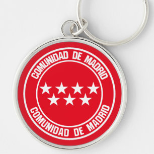 Comunidad de Madrid Round Emblem Key Ring