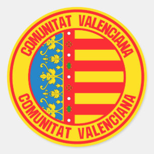 Comunitat Valenciana Round Emblem Classic Round Sticker