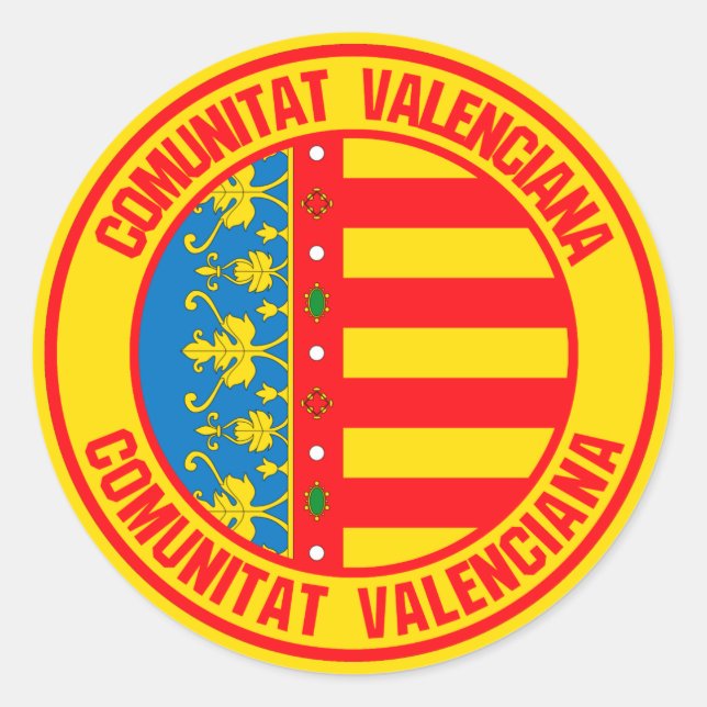 Comunitat Valenciana Round Emblem Classic Round Sticker (Front)