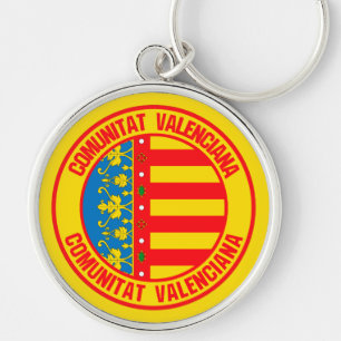 Comunitat Valenciana Round Emblem Key Ring