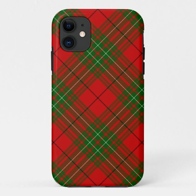 Comyn tartan red green plaid Case-Mate iPhone case (Back)