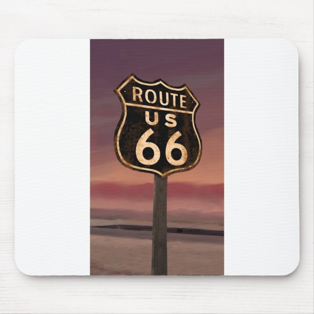 CON02CRFC Route 66.tif Mouse Mat (Front)