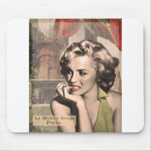 CON13CRBWRD-V4 The Thinker Red Lips.tif Mouse Mat
