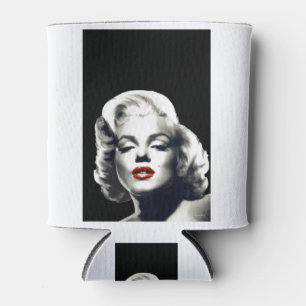 CON24BW-V4 Red Lips Marilyn IN BLACK.tif Can Cooler