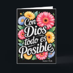 Con Dios Todo Es Posible Shirt Christian Spanish F Card<br><div class="desc">Con Dios Todo Es Posible Shirt Christian Spanish For Womens _1</div>
