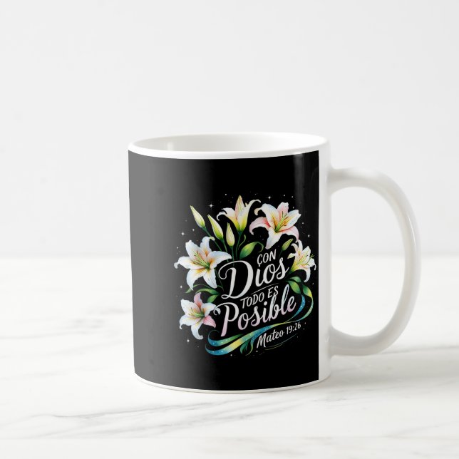 Con Dios Todo Es Sible Mateo 19_26 Gift  Coffee Mug (Right)
