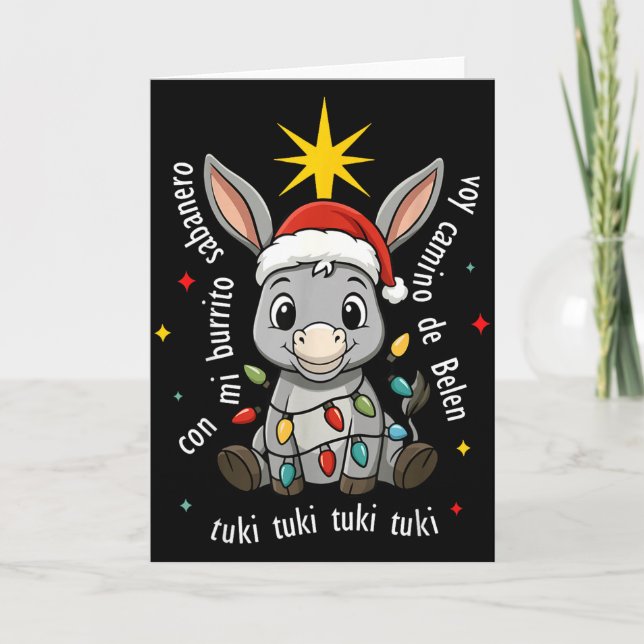 Con Mi Burrito Sabanero Mexican Tuki Tuki Latino X Card (Front)