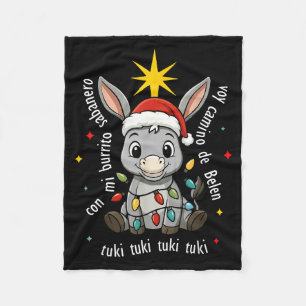 Con Mi Burrito Sabanero Mexican Tuki Tuki Latino X Fleece Blanket