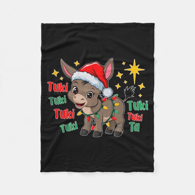 Con Mi Burrito Sabanero Mexican Tuki Tuki Latino X Fleece Blanket (Front)