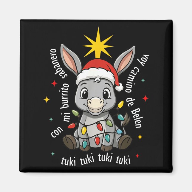 Con Mi Burrito Sabanero Mexican Tuki Tuki Latino X Magnet (Front)