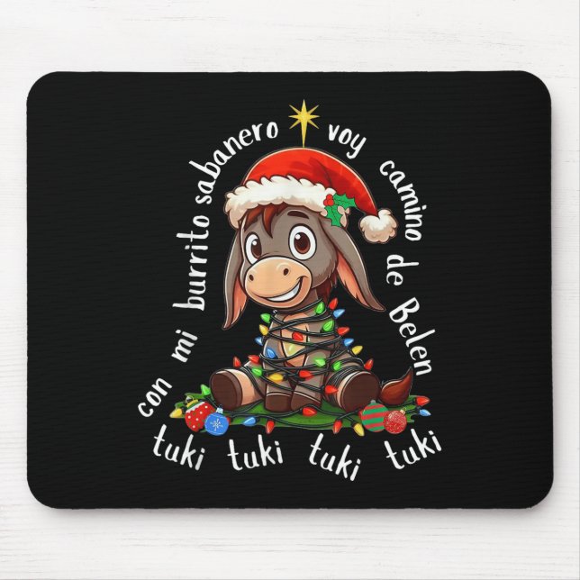 Con Mi Burrito Sabanero Mexican Tuki Tuki Latino X Mouse Mat (Front)