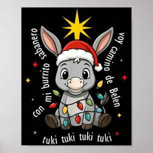 Con Mi Burrito Sabanero Mexican Tuki Tuki Latino X Poster