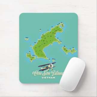 Con Son Island map Vietnam Mouse Mat