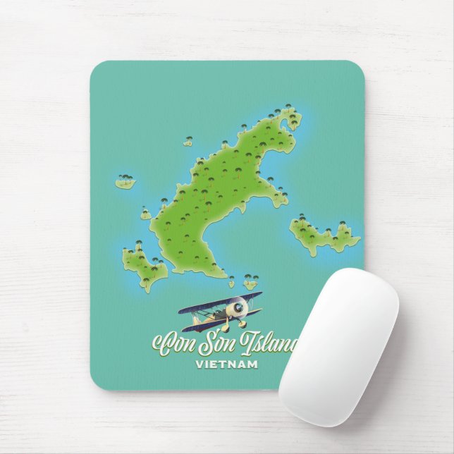 Con Son Island map Vietnam Mouse Mat (With Mouse)