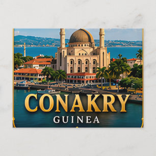 Conakry Atlantic Coast and Tropical Harbour Postcard