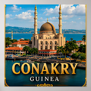 Conakry Atlantic Coast and Tropical Harbour Poster