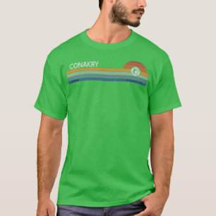 Conakry Guinea Retro 70s 80s Retrowave Aesthetic S T-Shirt