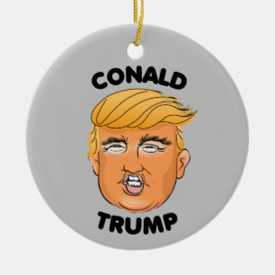 CONALD TRUMP CERAMIC TREE DECORATION
