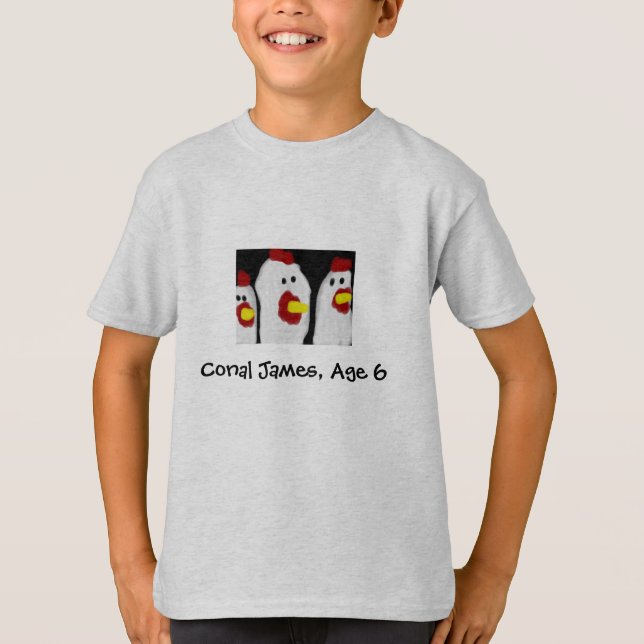 Conal's Roosters T-Shirt (Front)
