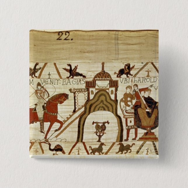 Conan hands over the keys of Dinan 15 Cm Square Badge (Front)