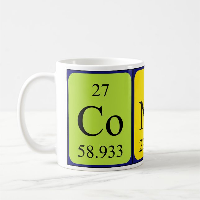 Conan periodic table name mug (Left)