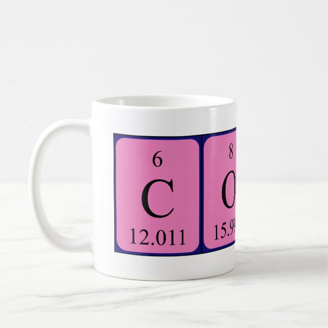 Conan periodic table name mug (Left)