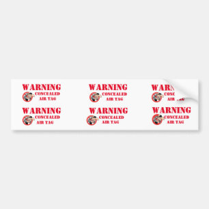 CONCEALED AIR TAG BUMPER STICKER
