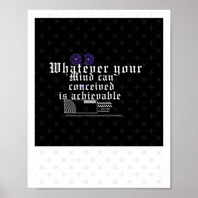 Conceive Achieve Sticker  Poster (Front)