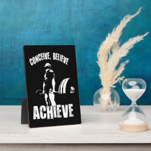 Conceive, Believe, Achieve - Workout Motivational Plaque