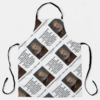 Concentrate All Your Thoughts Upon Work Bell Quote Apron