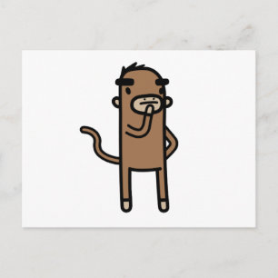 Concentrating Monkey Postcard
