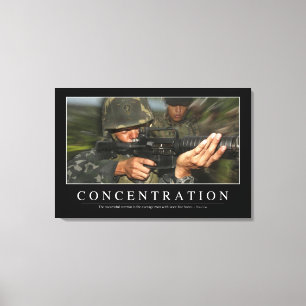 Concentration: Inspirational Quote Canvas Print