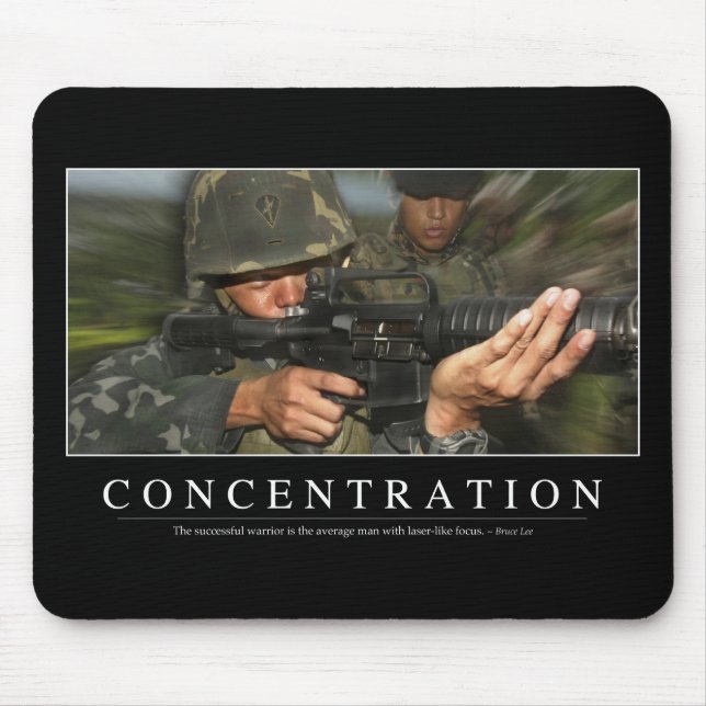 Concentration: Inspirational Quote Mouse Mat (Front)