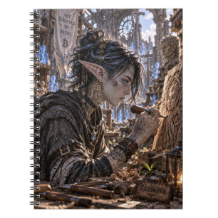 Concentration / Wood Engraver / Carving Studio Notebook
