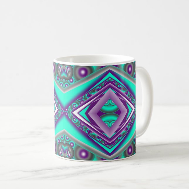 Concentric Circled To The Point Abstract Coffee Mug (Front Right)