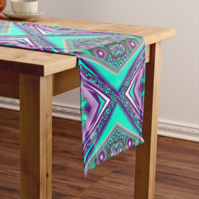 Concentric Circled To The Point Abstract Short Table Runner (In Situ)