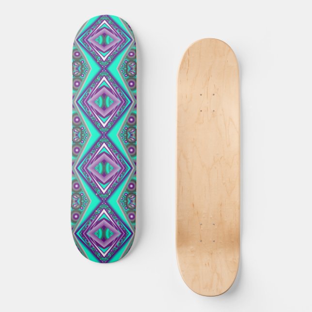 Concentric Circled To The Point Abstract Skateboard (Front)