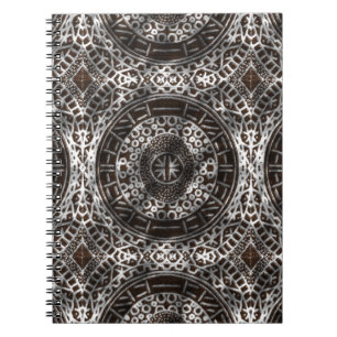 Concentric Circles African Tribal Print chocolate Notebook