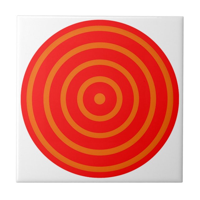Concentric Circles Ceramic Tile (Front)