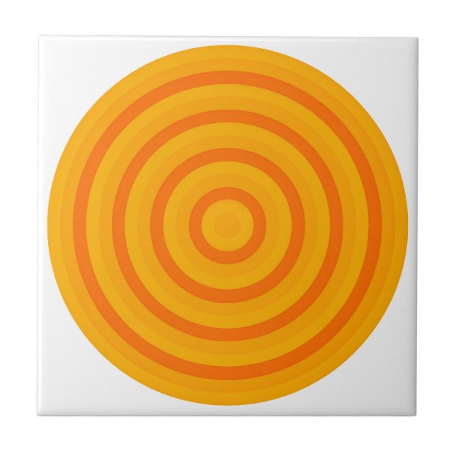 Concentric Circles Ceramic Tile (Front)