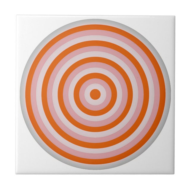 Concentric Circles Ceramic Tile (Front)