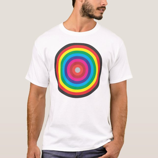 concentric circles coloured target T-Shirt (Front)