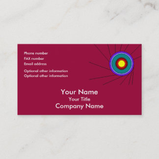 Concentric Circles - cranberry - bus card template
